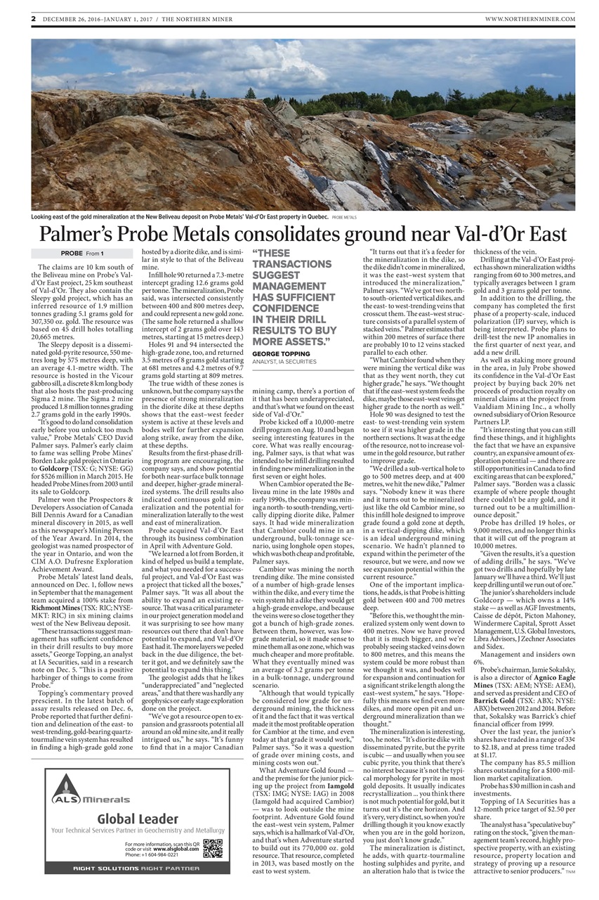 The Northern Miner Preview Pages