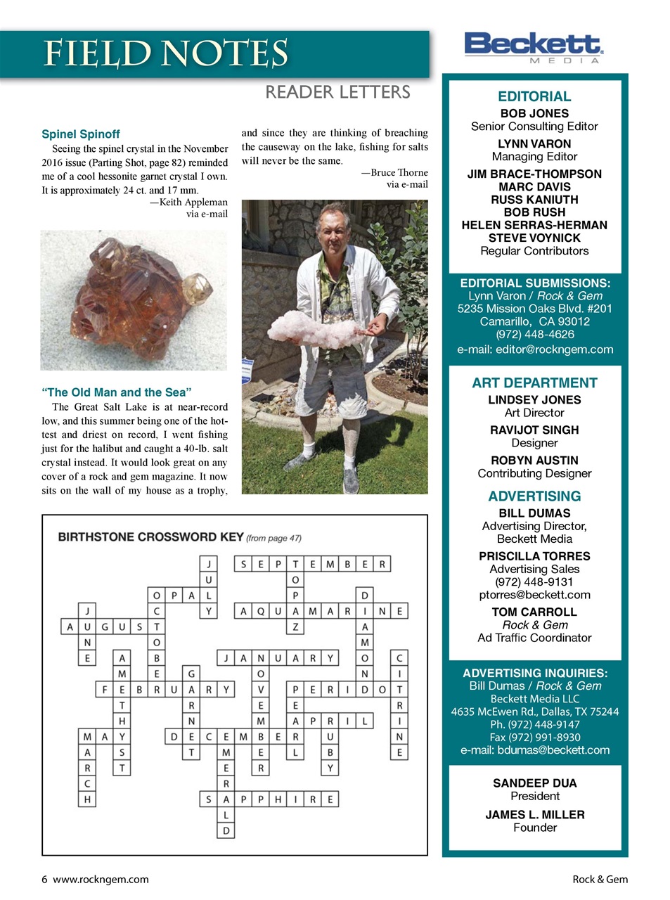 Rock&Gem Magazine Preview Pages