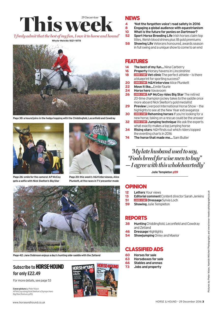 Horse & Hound Preview Pages