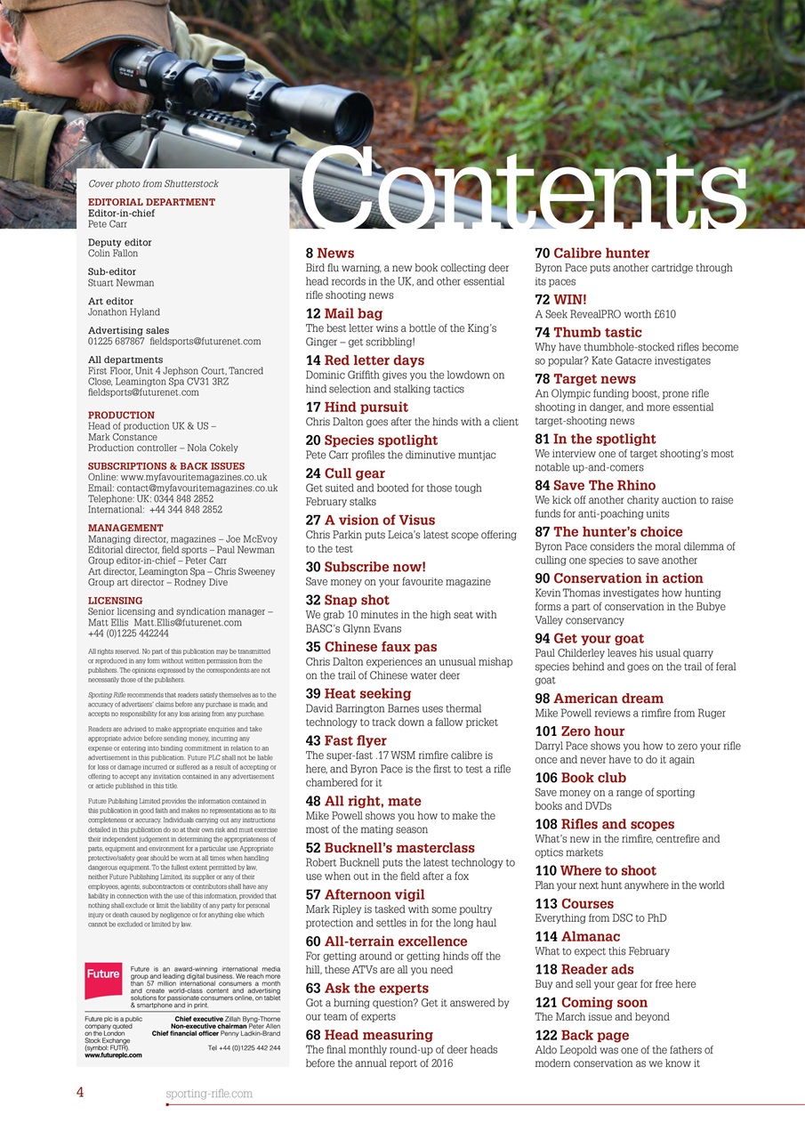 Sporting Rifle Preview Pages