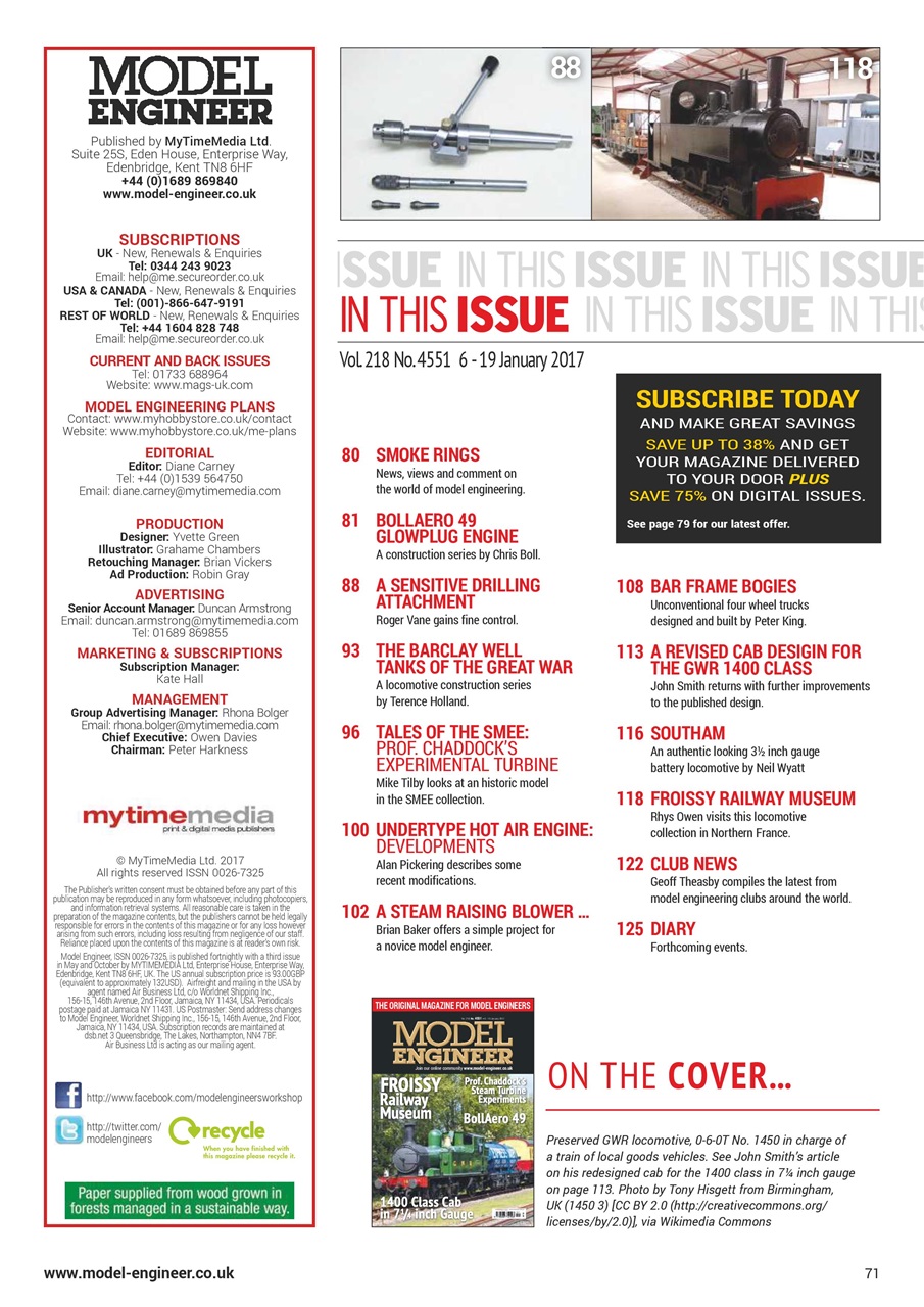 Model Engineer Preview Pages