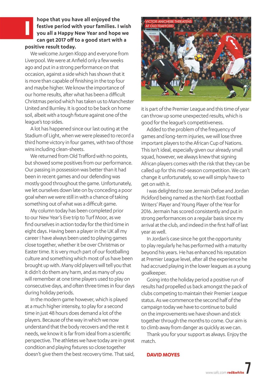 Sunderland FC Preview Pages