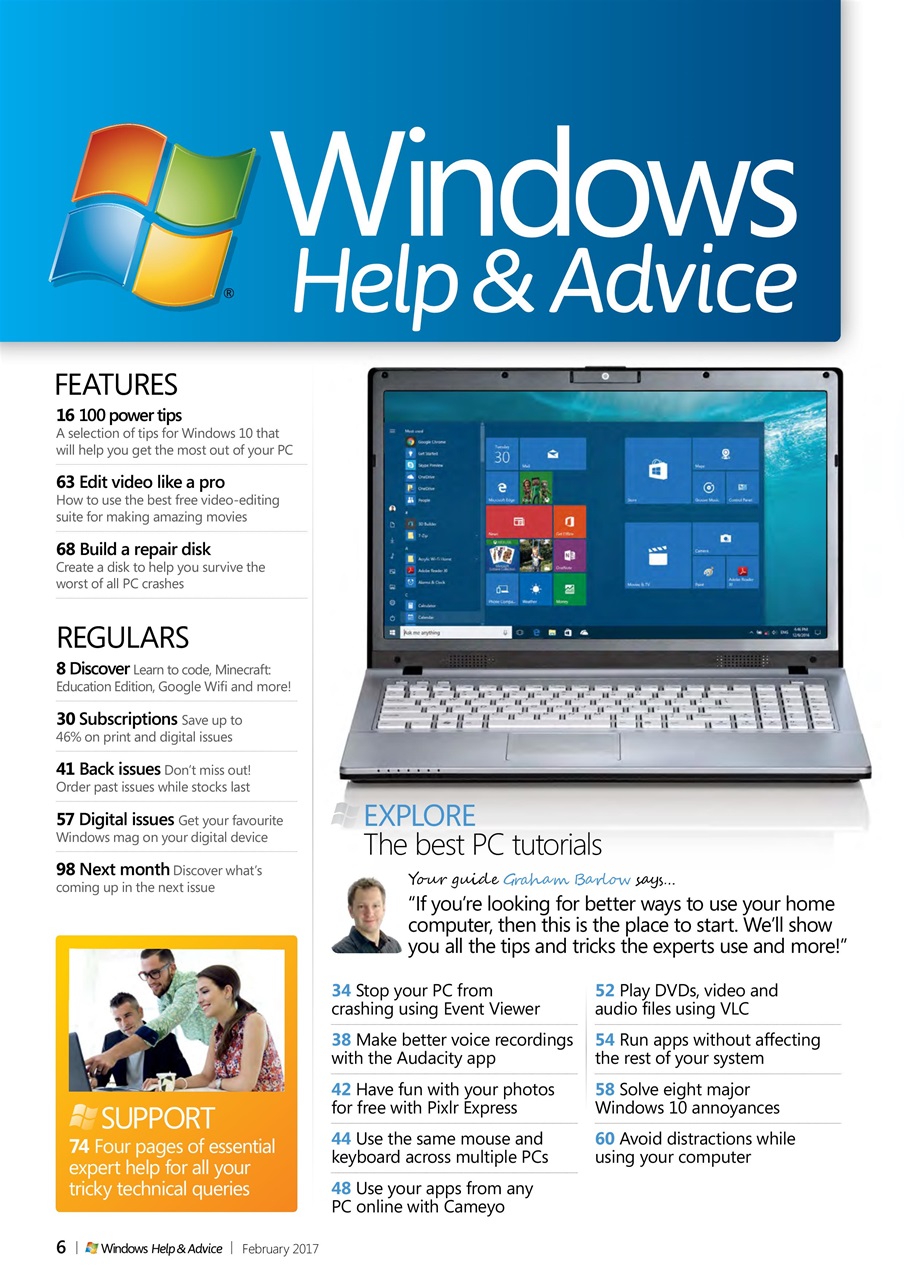 Windows Help & Advice Preview Pages