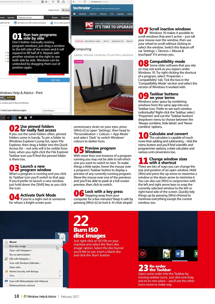 Windows Help & Advice Preview Pages