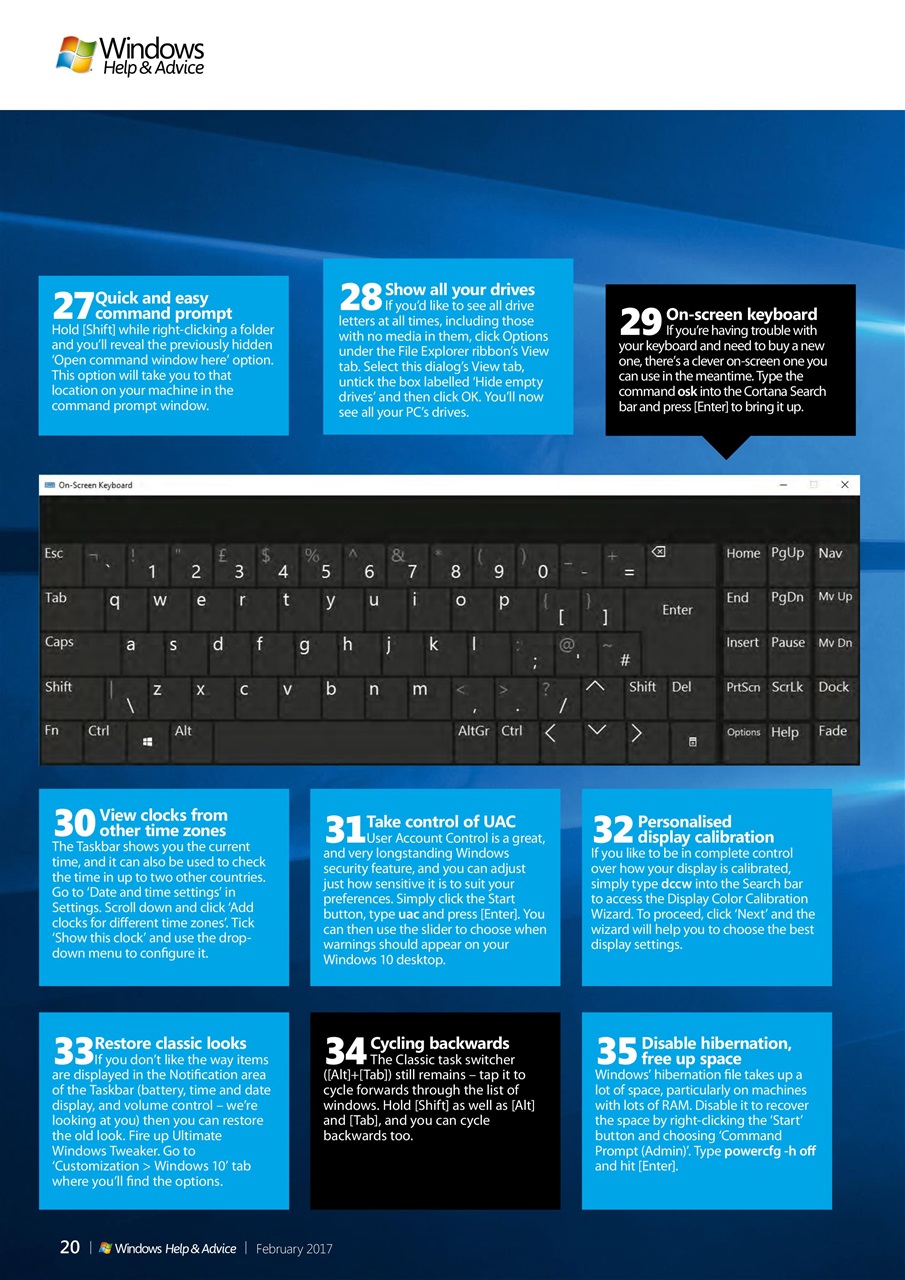 Windows Help & Advice Preview Pages