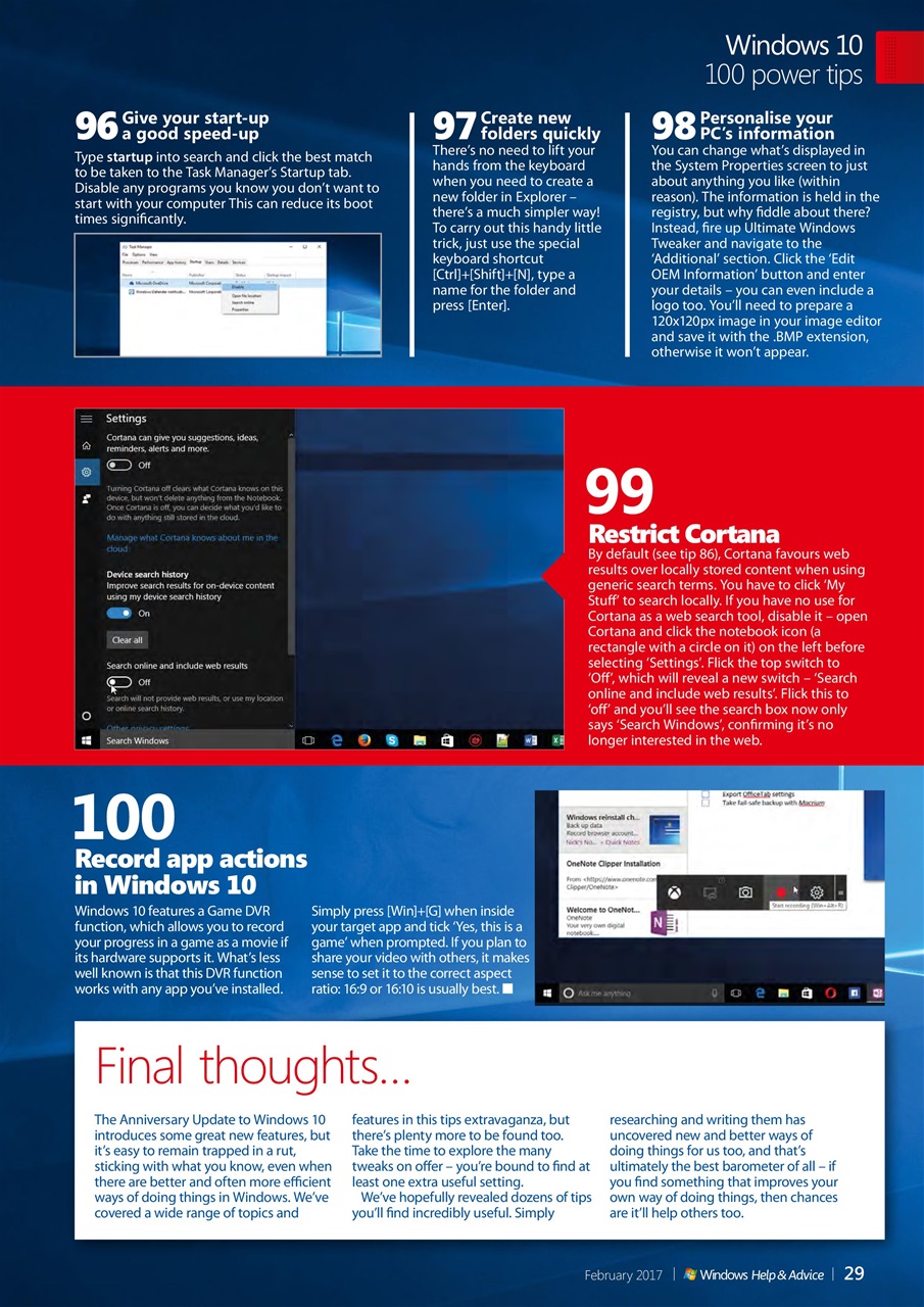 Windows Help & Advice Preview Pages