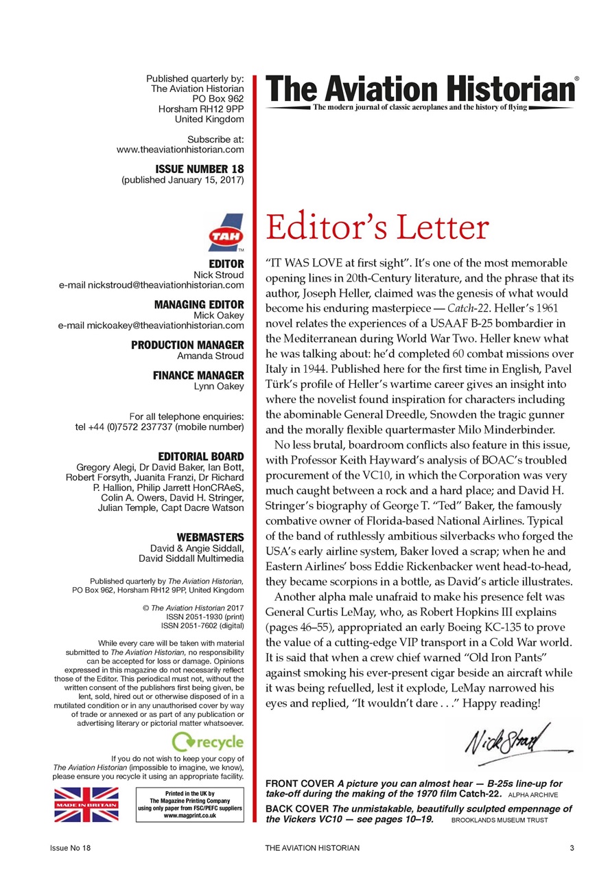 The Aviation Historian Magazine Preview Pages