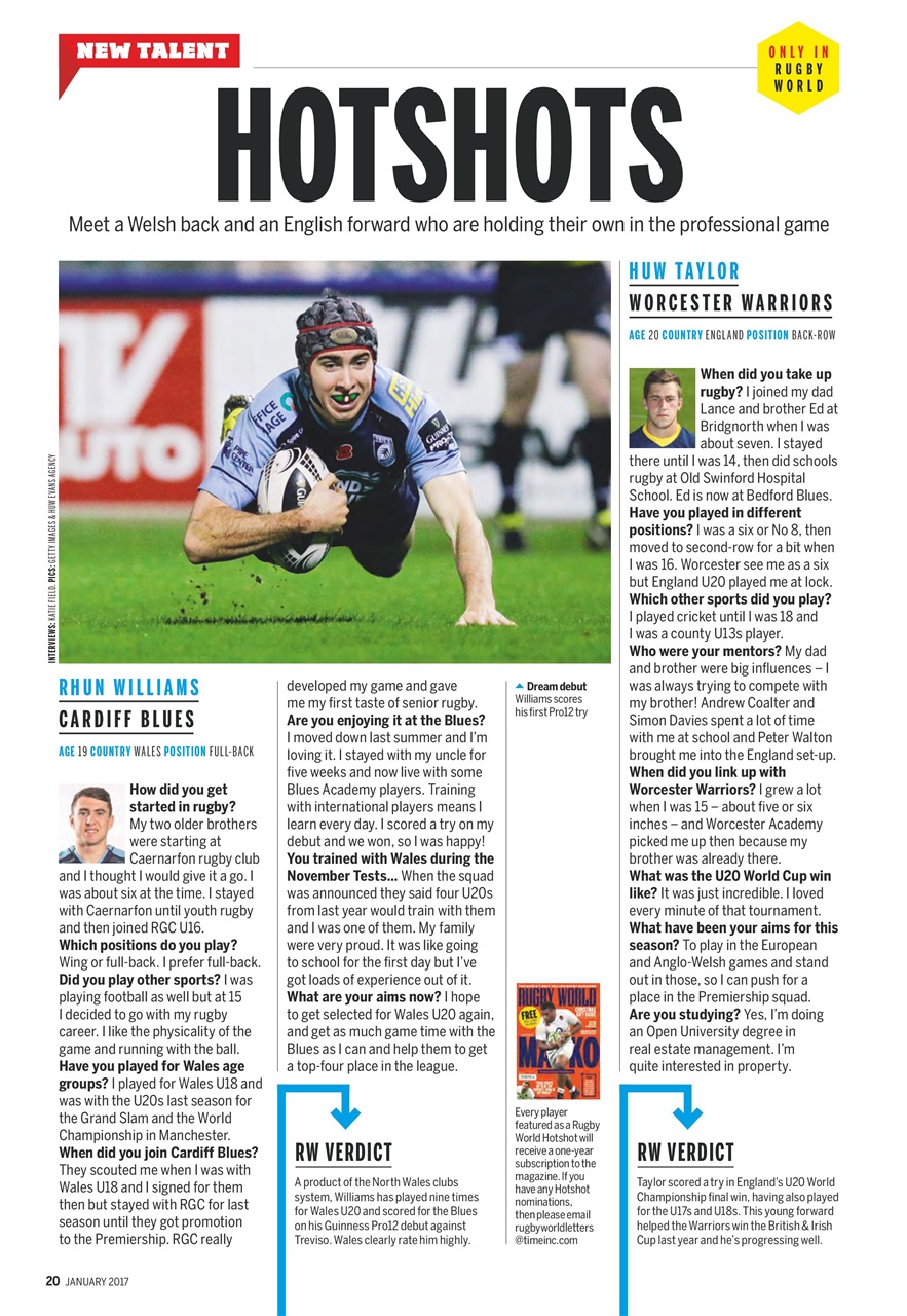 Rugby World Preview Pages
