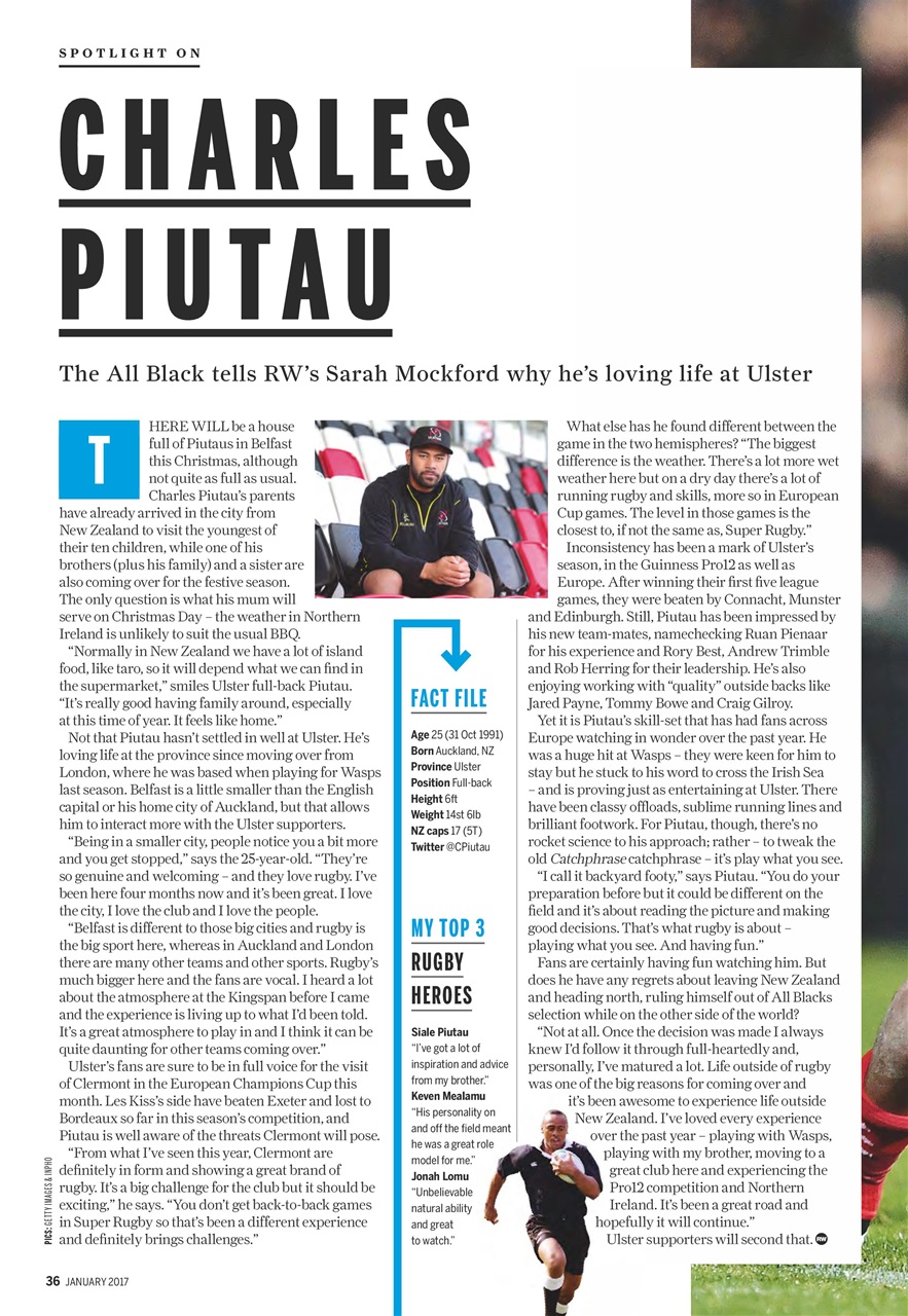 Rugby World Preview Pages