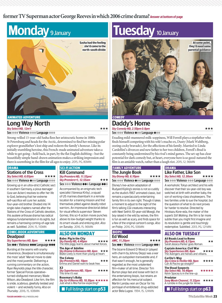 TV & Satellite Week Preview Pages