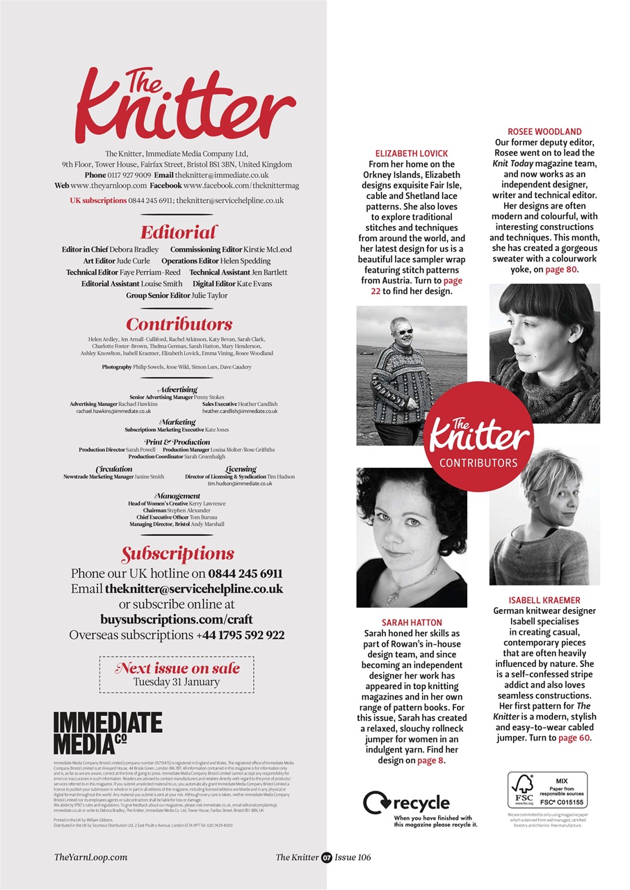 The Knitter Preview Pages