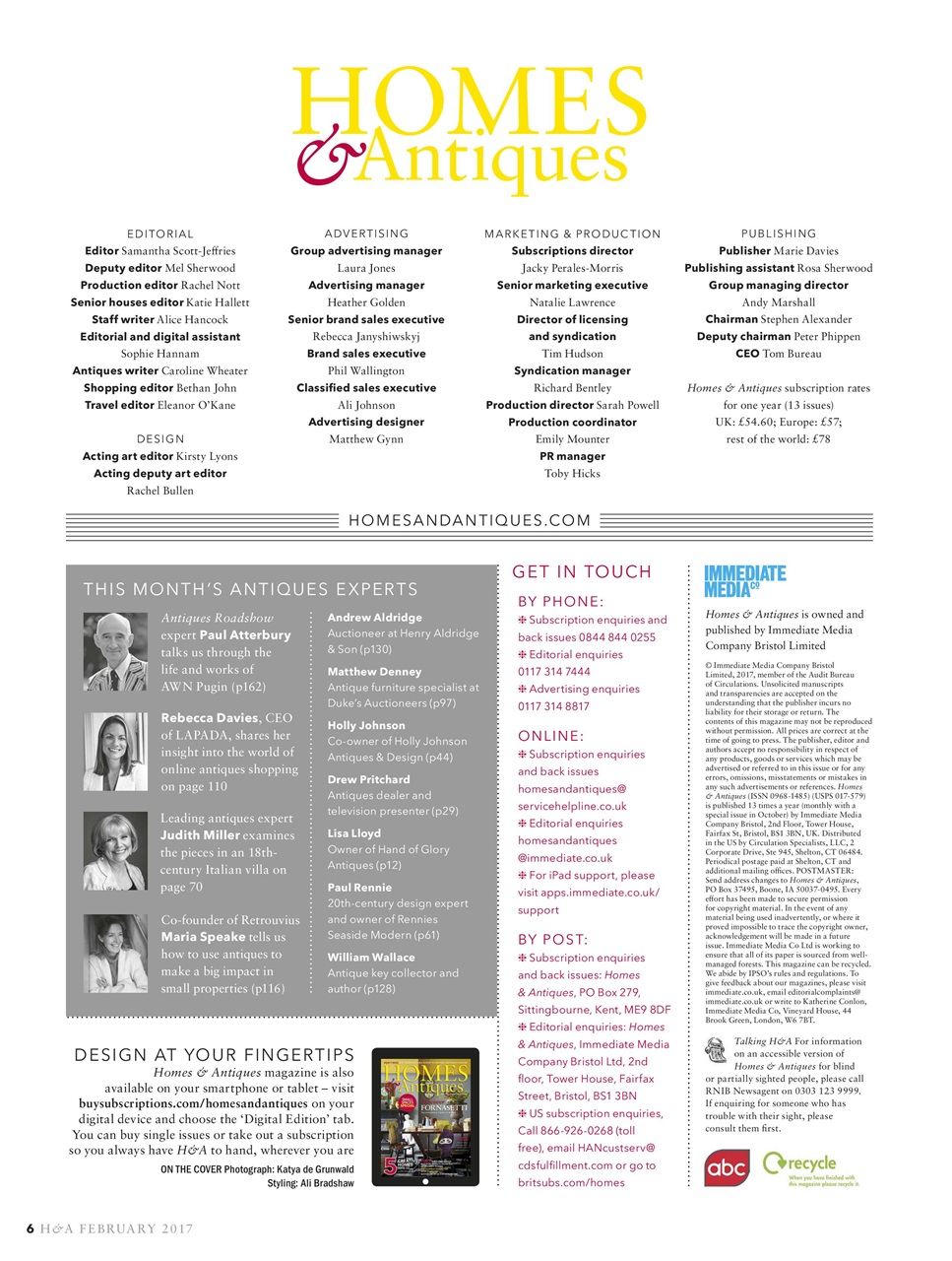 Homes & Antiques Magazine Preview Pages