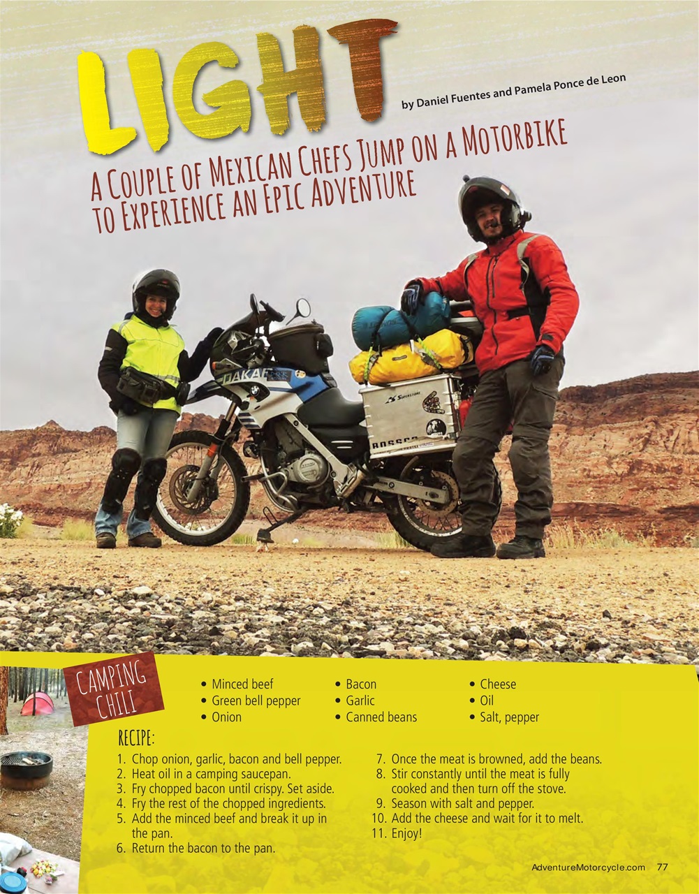 Adventure Motorcycle Preview Pages