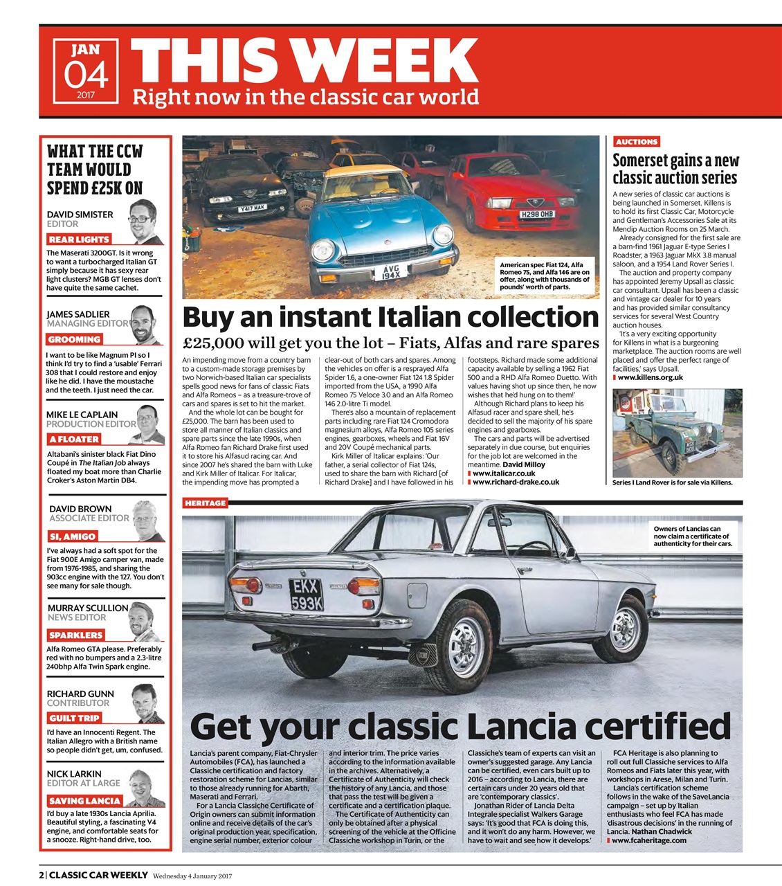 Classic Car Weekly Preview Pages