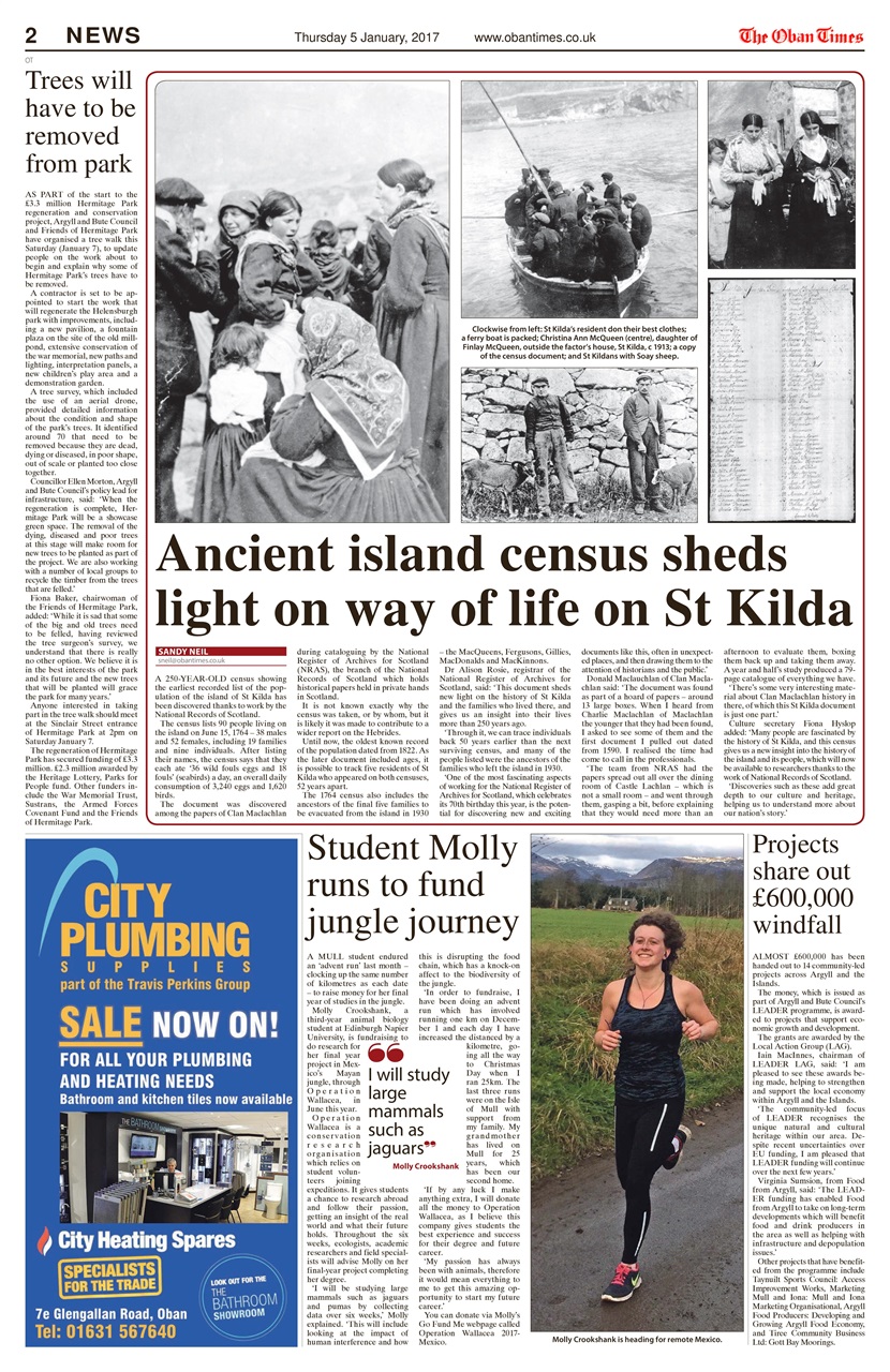 The Oban Times & Lochaber Times Preview Pages