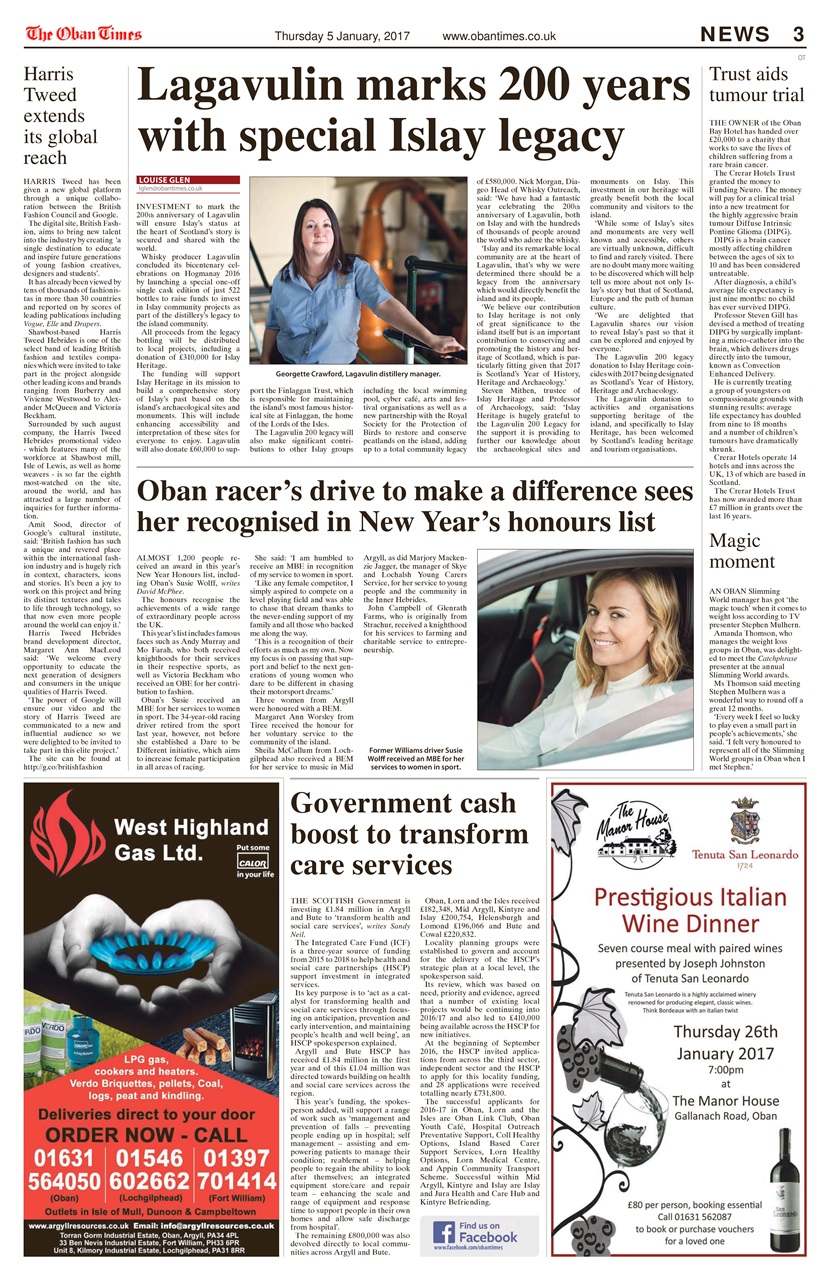 The Oban Times & Lochaber Times Preview Pages