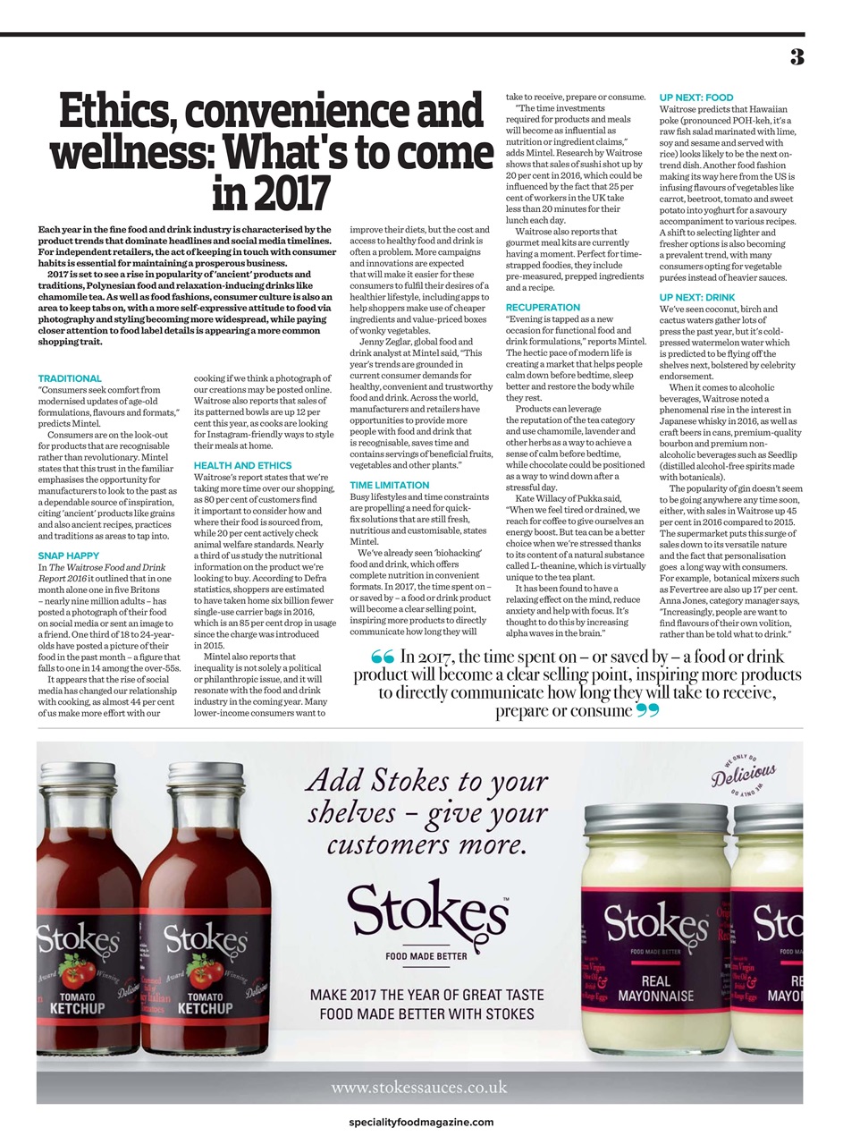 Speciality Food Preview Pages