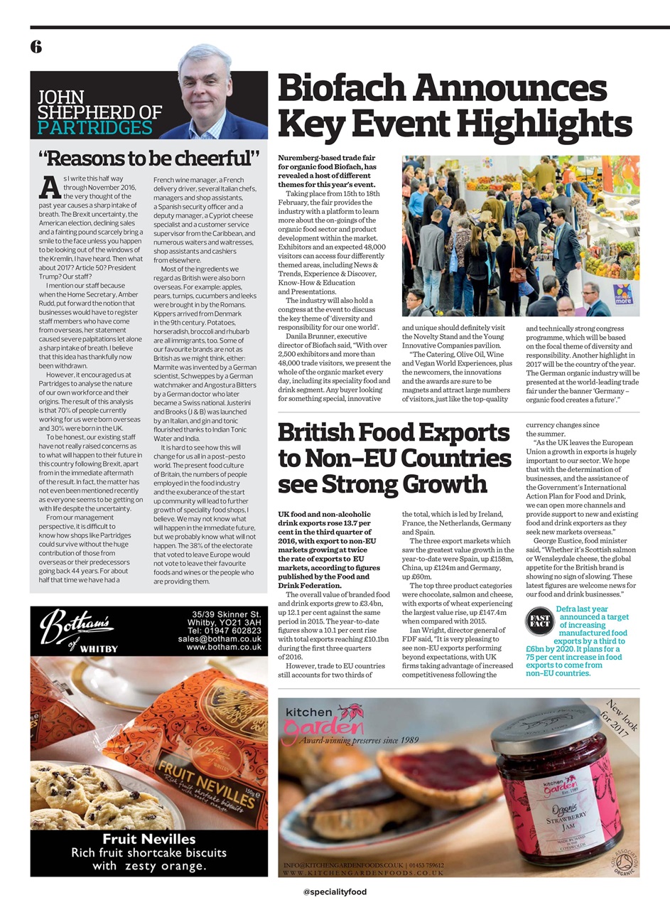 Speciality Food Preview Pages