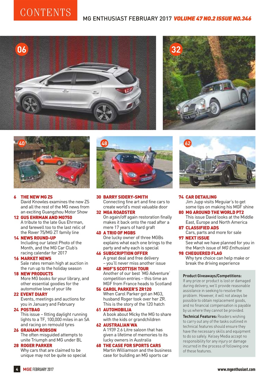 MG Enthusiast Preview Pages