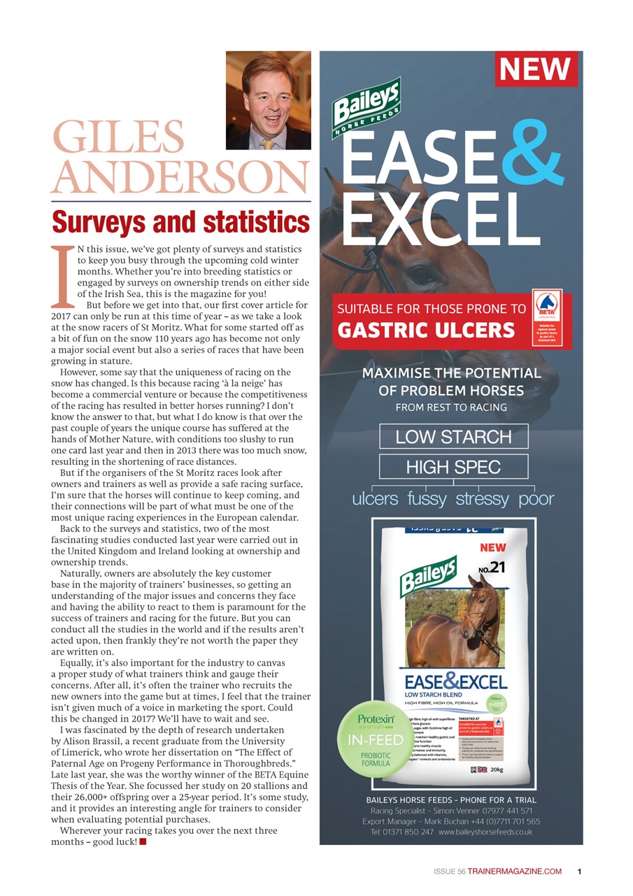 European Trainer Magazine - horse racing Preview Pages