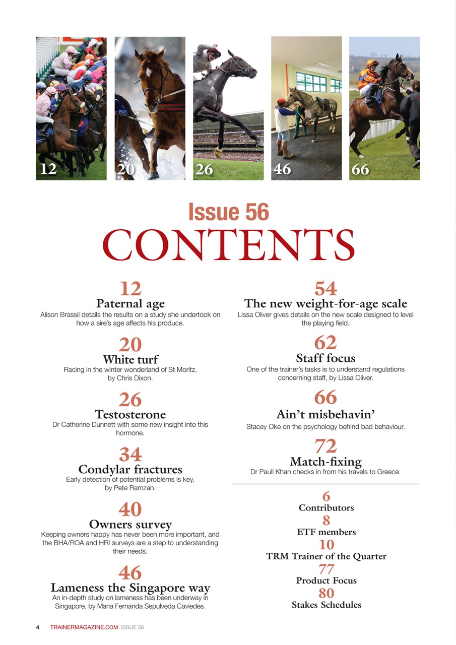 European Trainer Magazine - horse racing Preview Pages