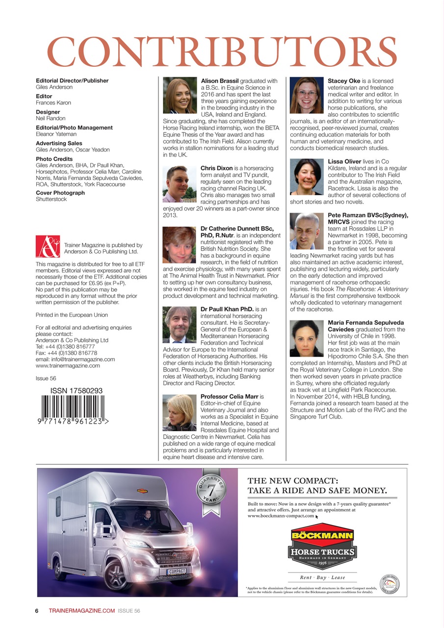 European Trainer Magazine - horse racing Preview Pages