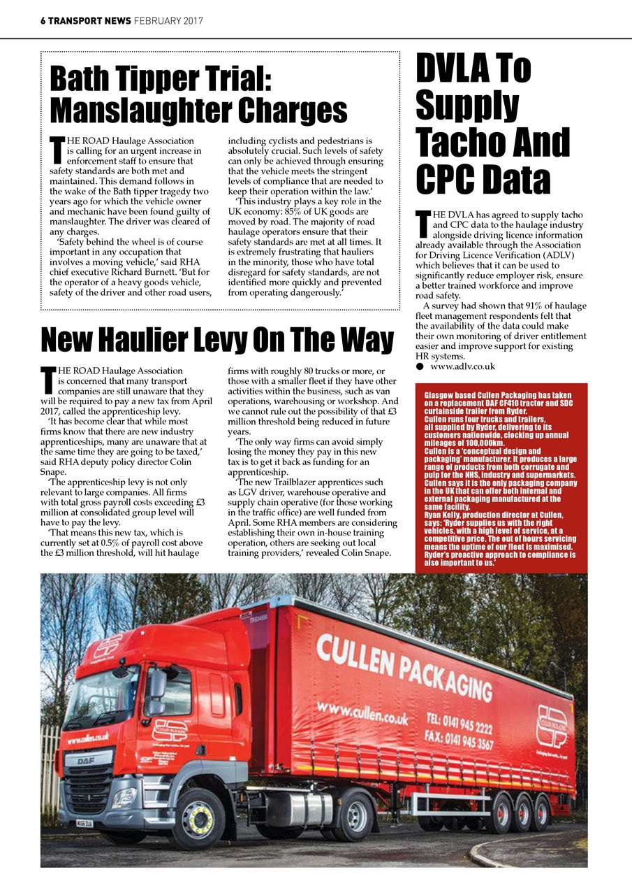 Transport News Preview Pages