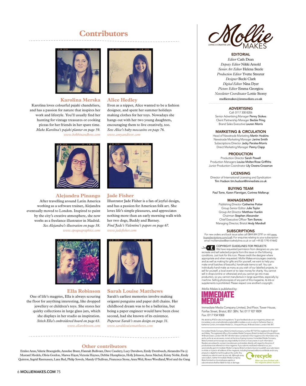 Mollie magazine Preview Pages