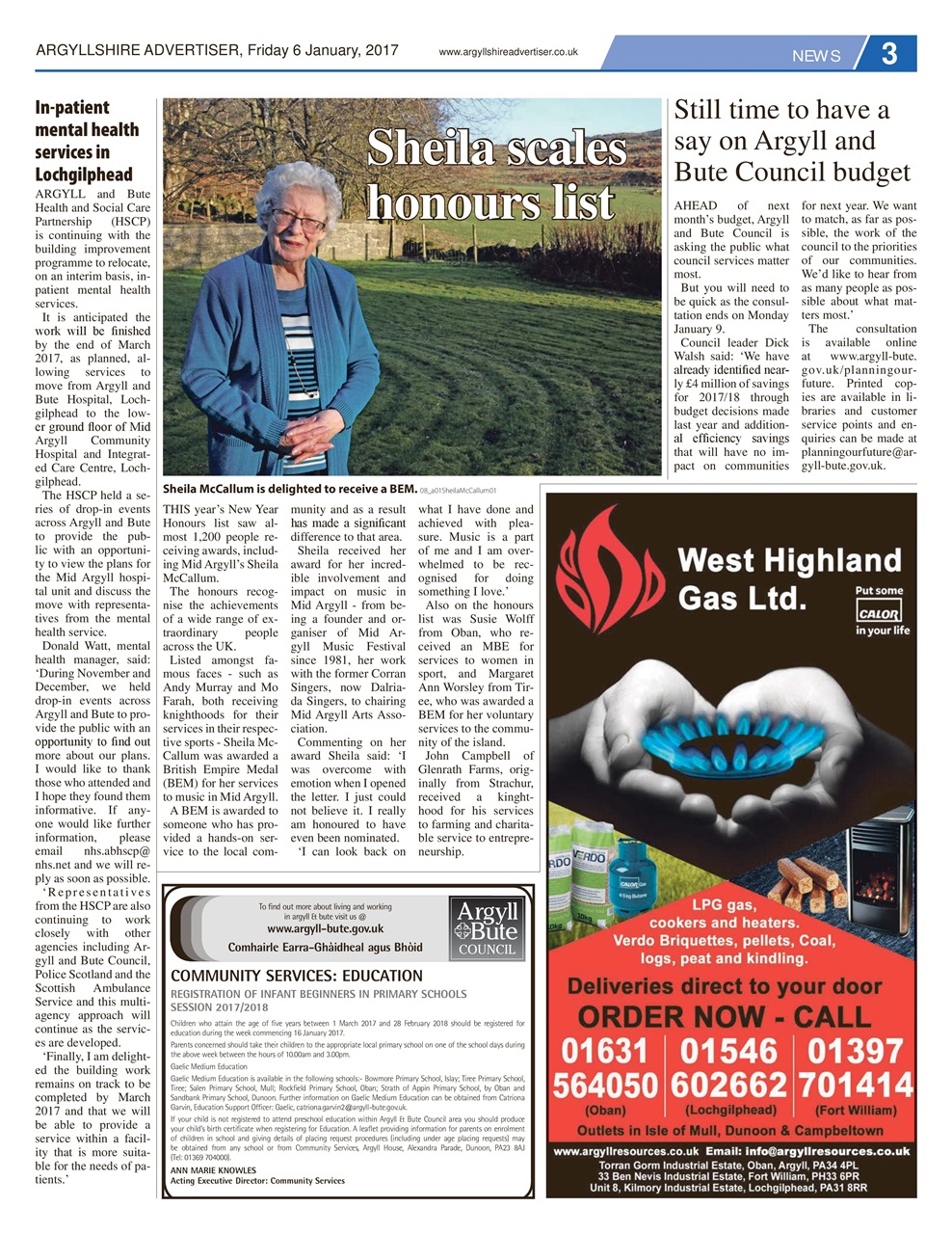 Argyllshire Advertiser Preview Pages
