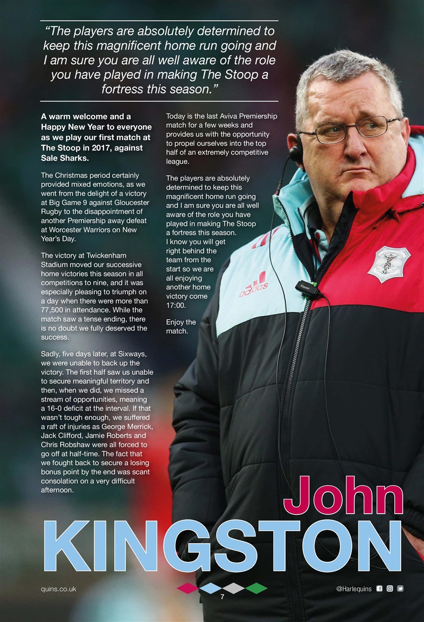 Harlequins Preview Pages