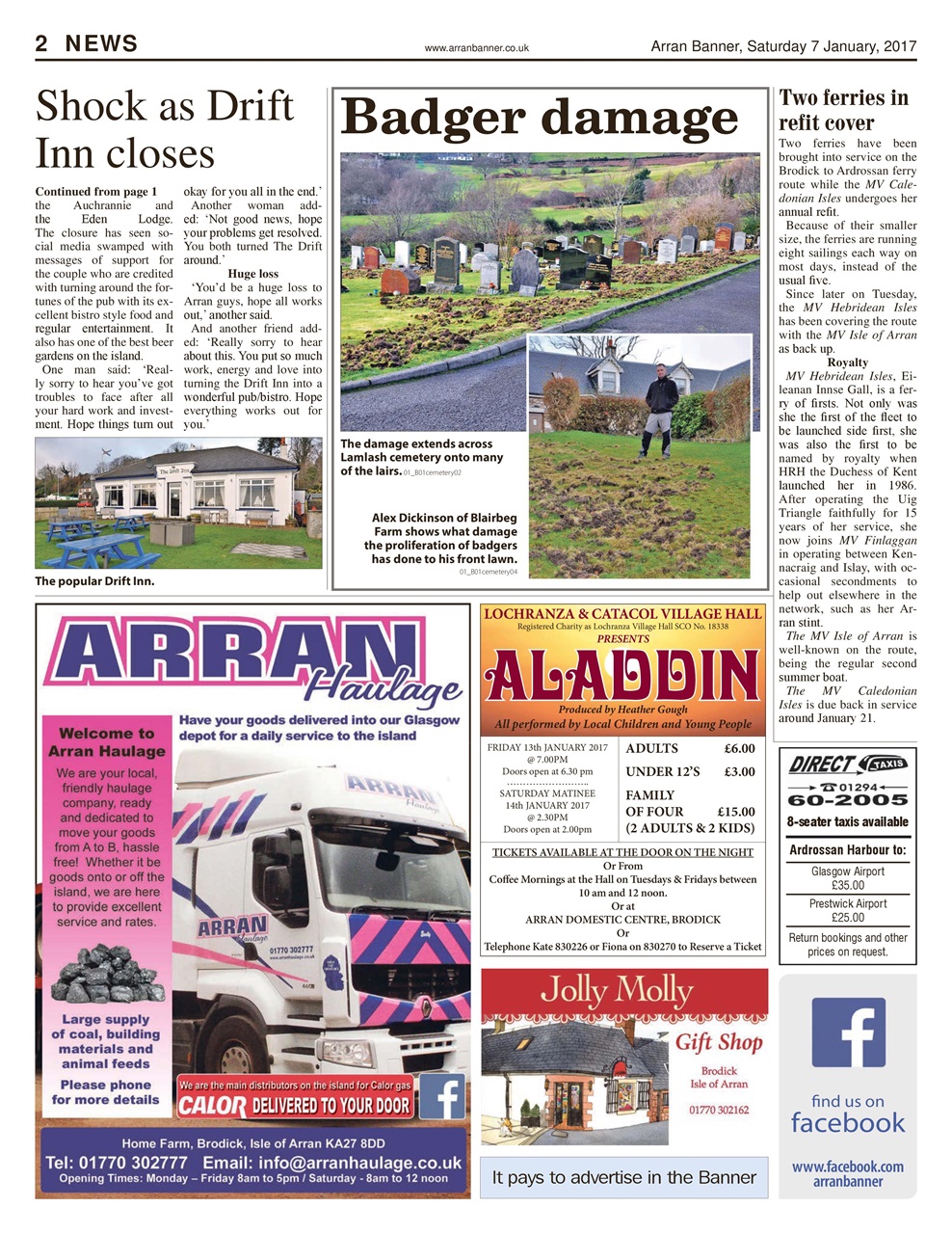 Arran Banner Preview Pages