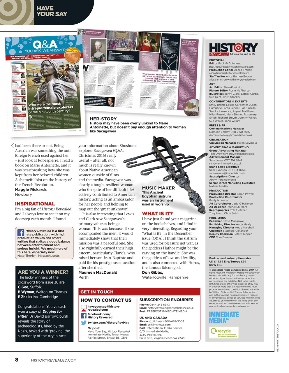 BBC History Revealed Magazine Preview Pages