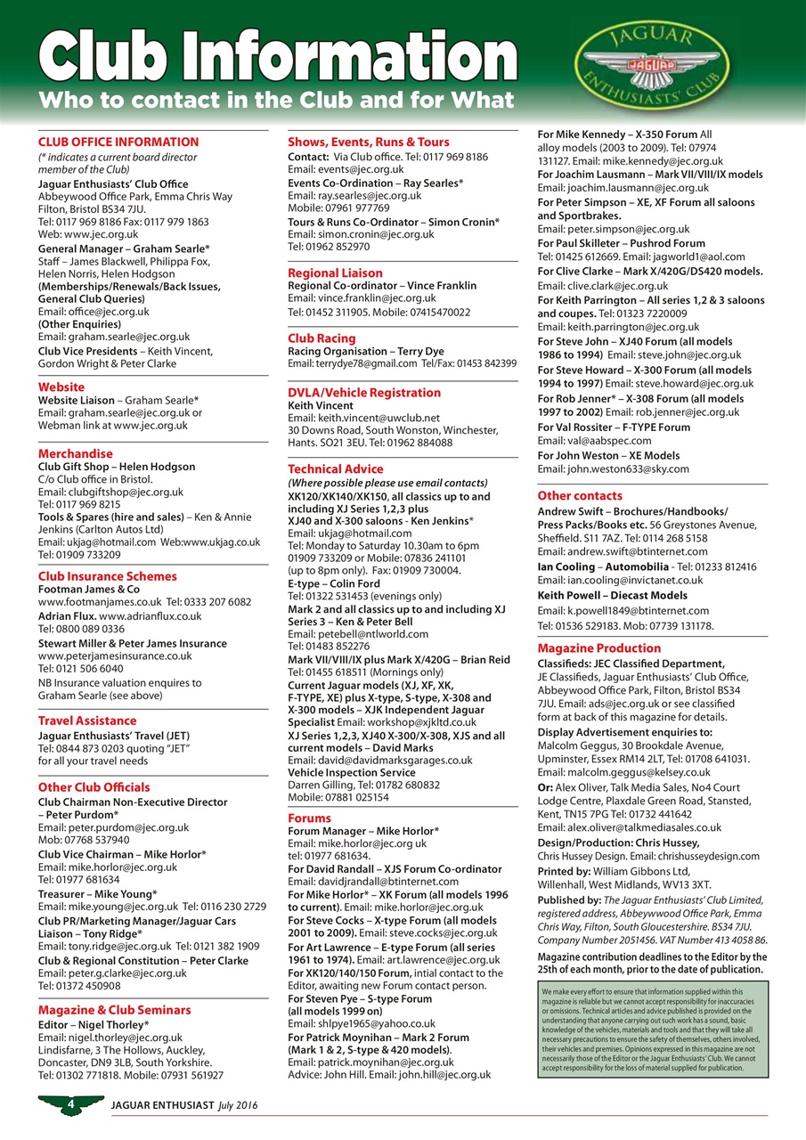 Jaguar Enthusiast Preview Pages