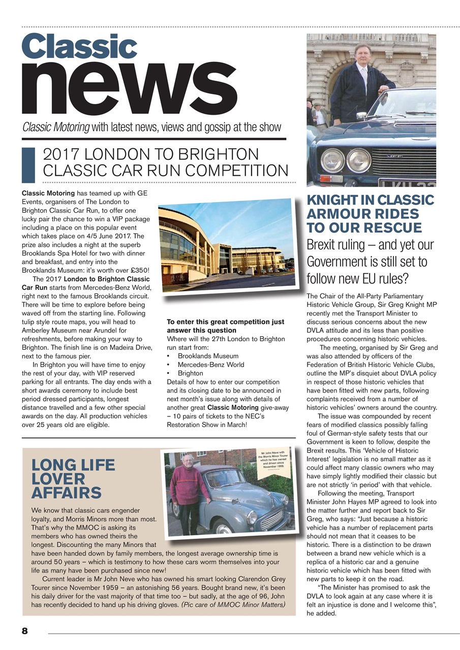 Classic Motoring Preview Pages
