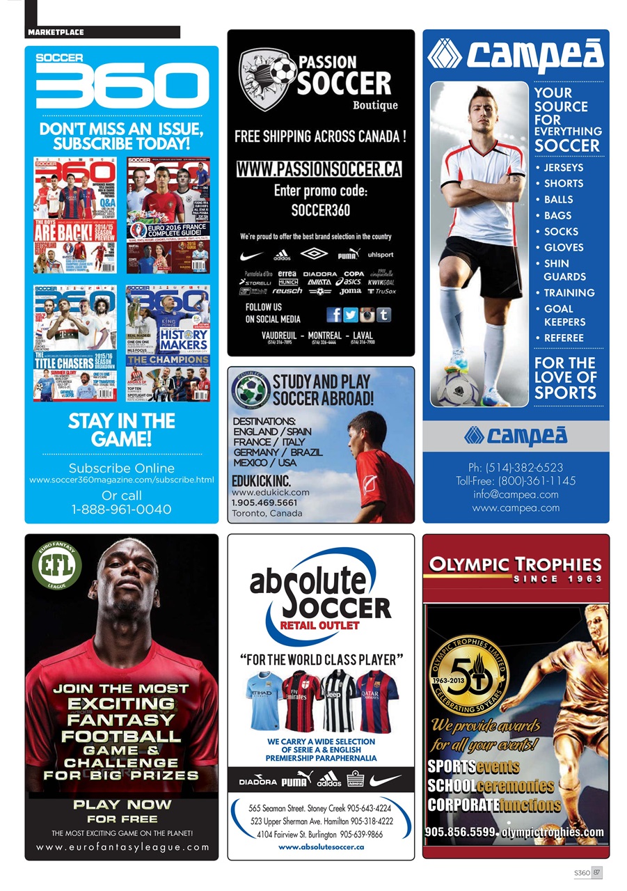 Soccer 360 Preview Pages