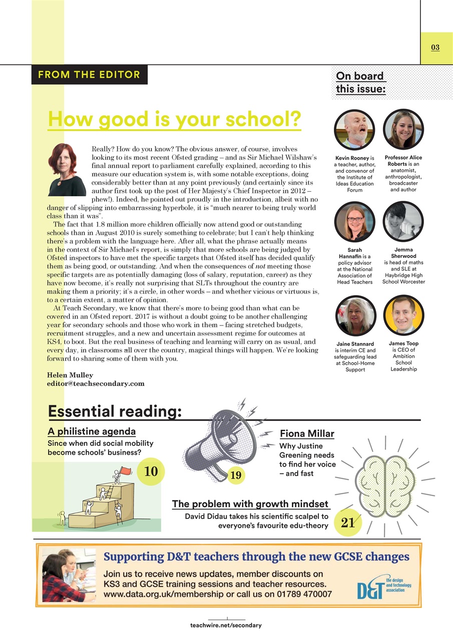 Teach Secondary Preview Pages