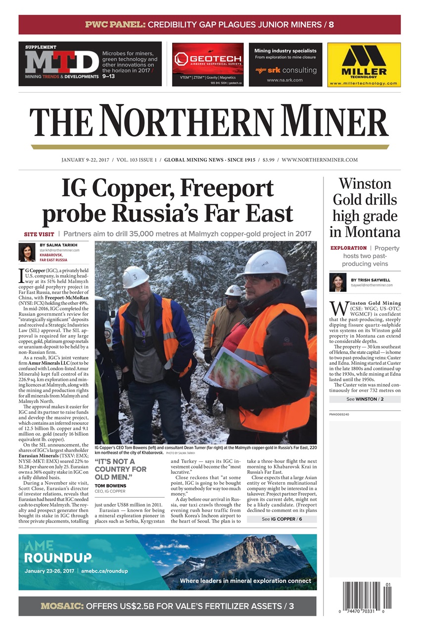The Northern Miner Preview Pages