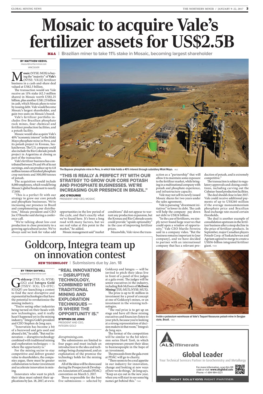 The Northern Miner Preview Pages