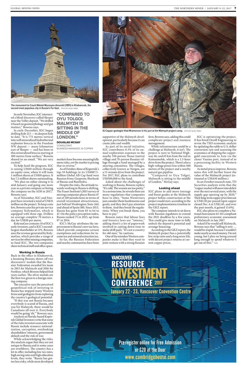 The Northern Miner Preview Pages