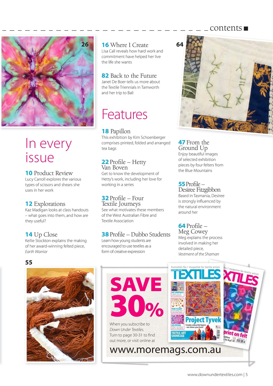 Down Under Textiles Preview Pages