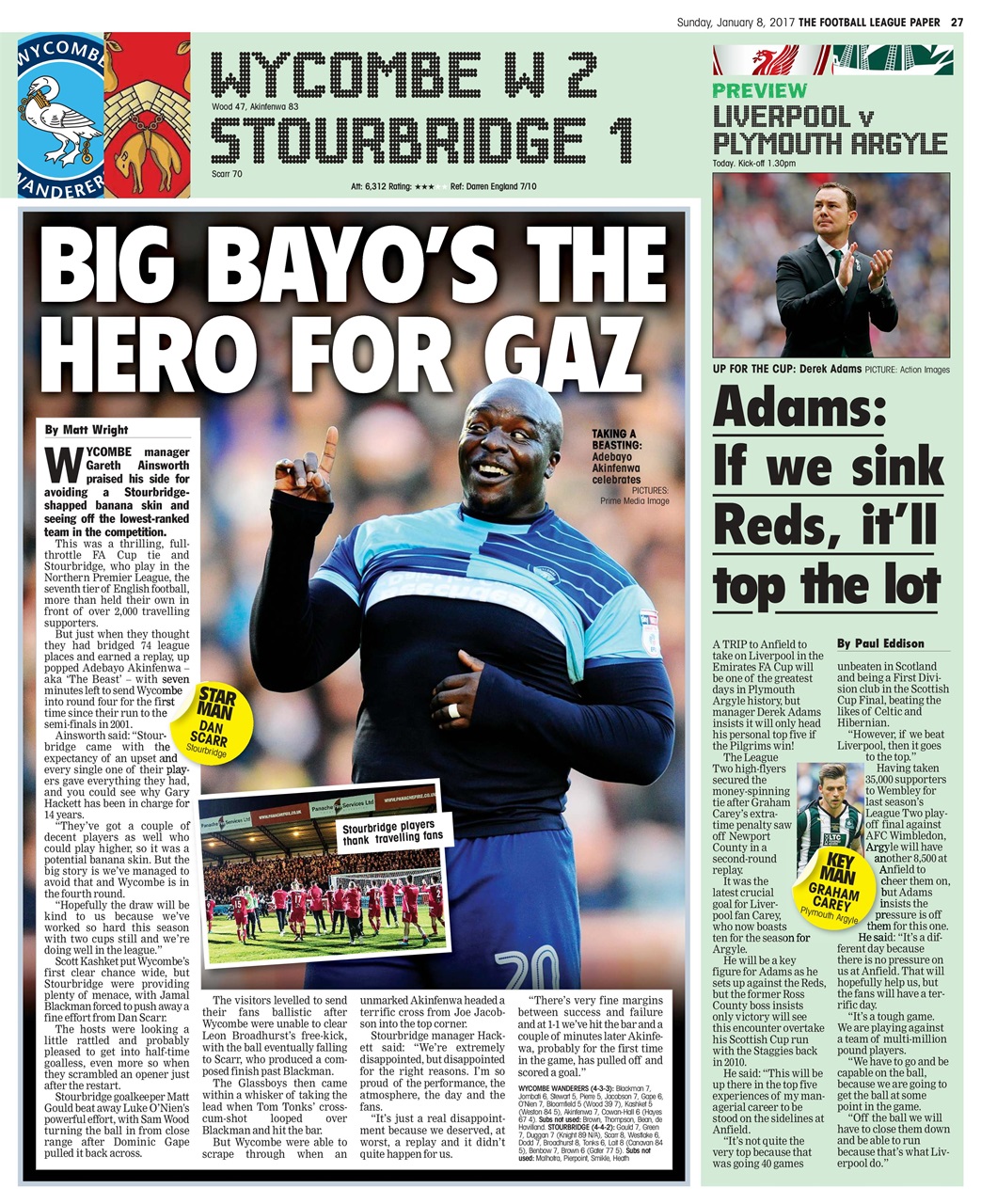 The Football League Paper Preview Pages