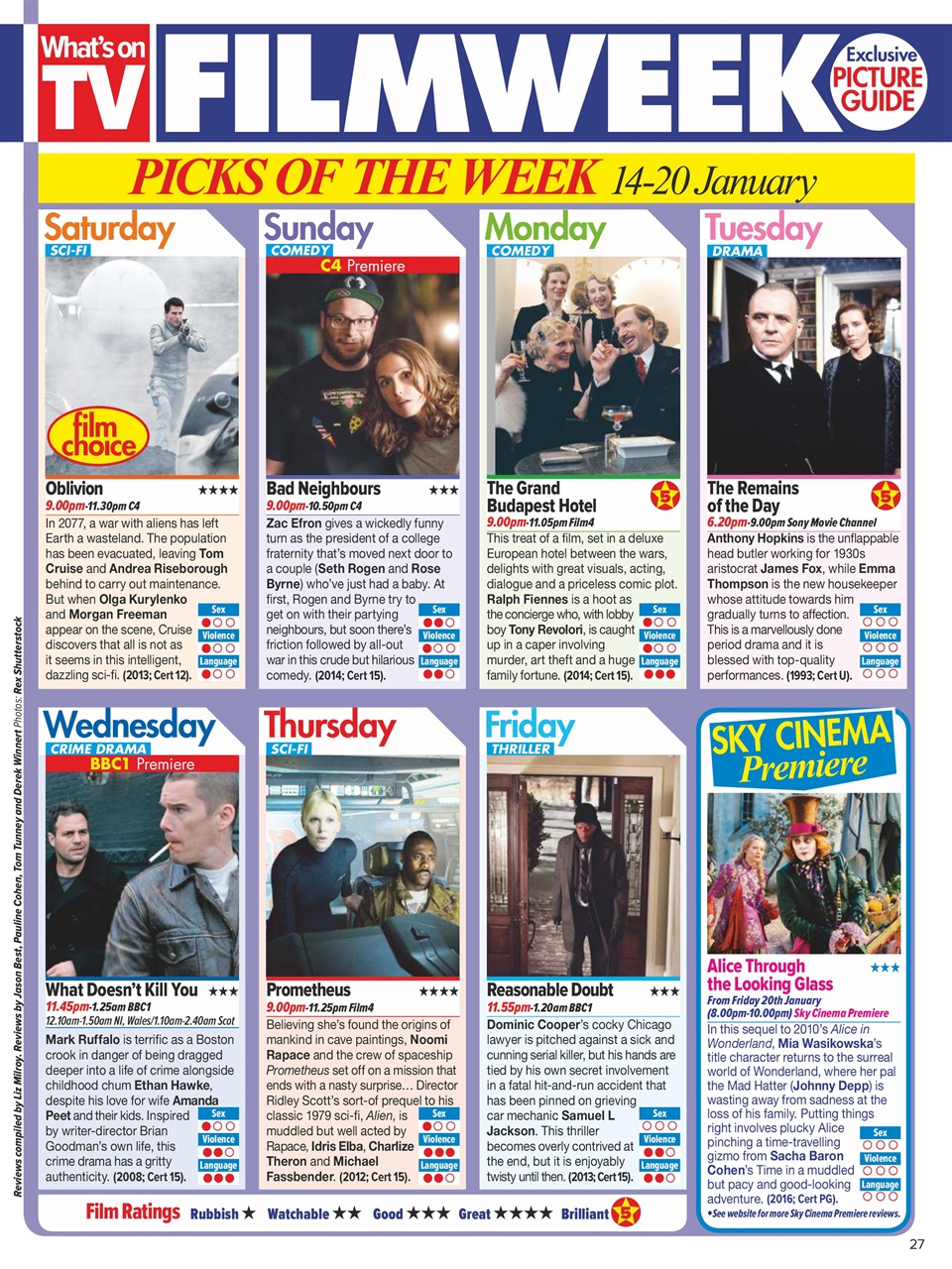 What's on TV Preview Pages