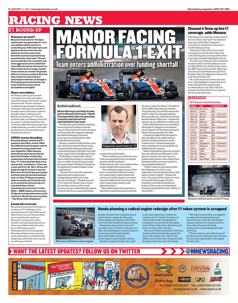Motorsport News Preview Pages
