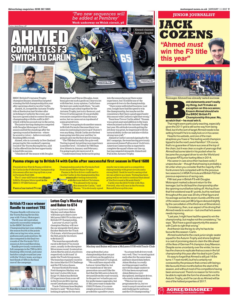 Motorsport News Preview Pages