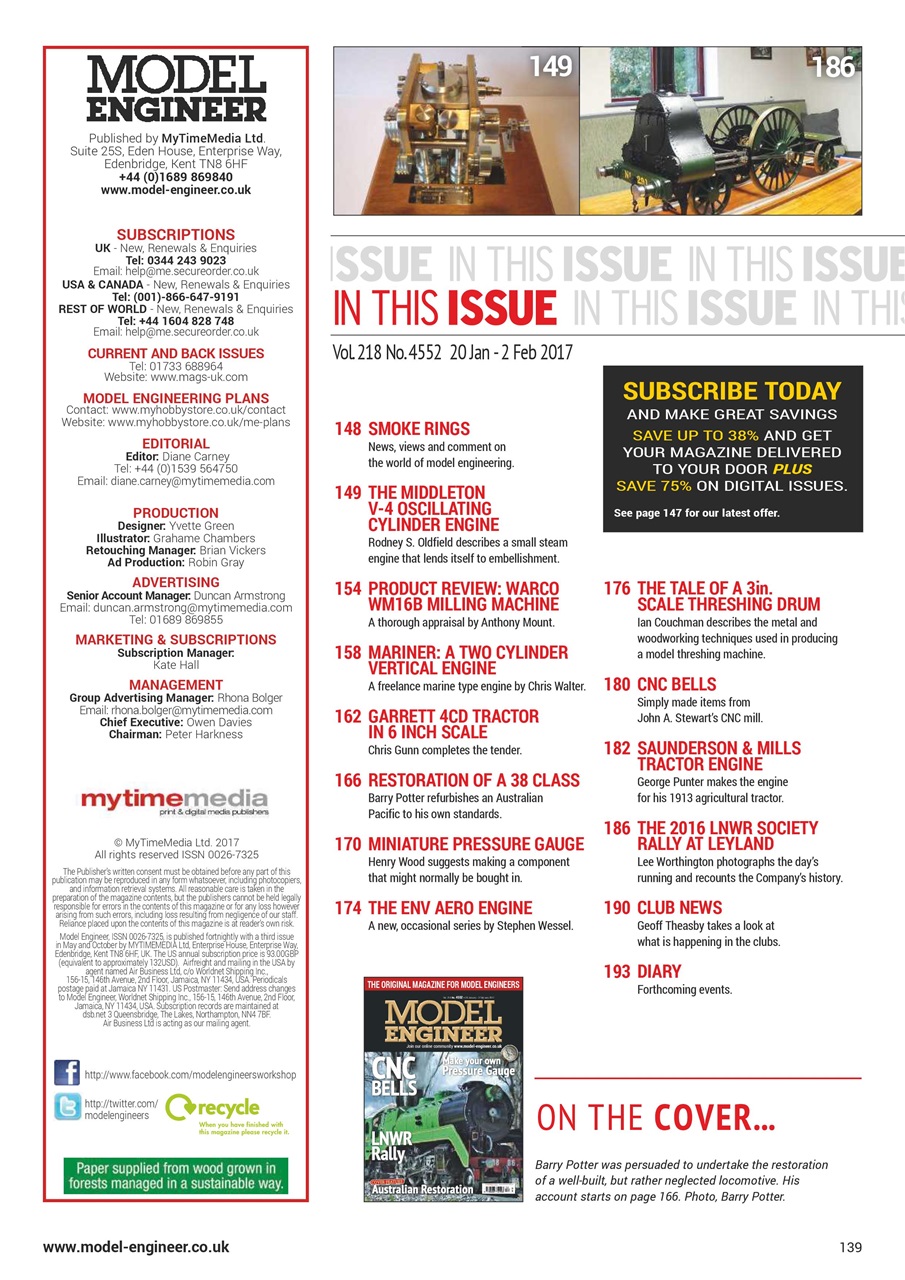 Model Engineer Preview Pages