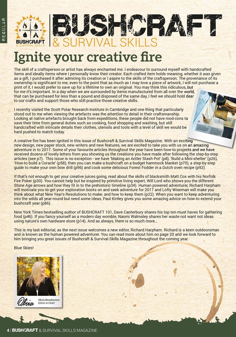 Bushcraft & Survival Skills Magazine Preview Pages