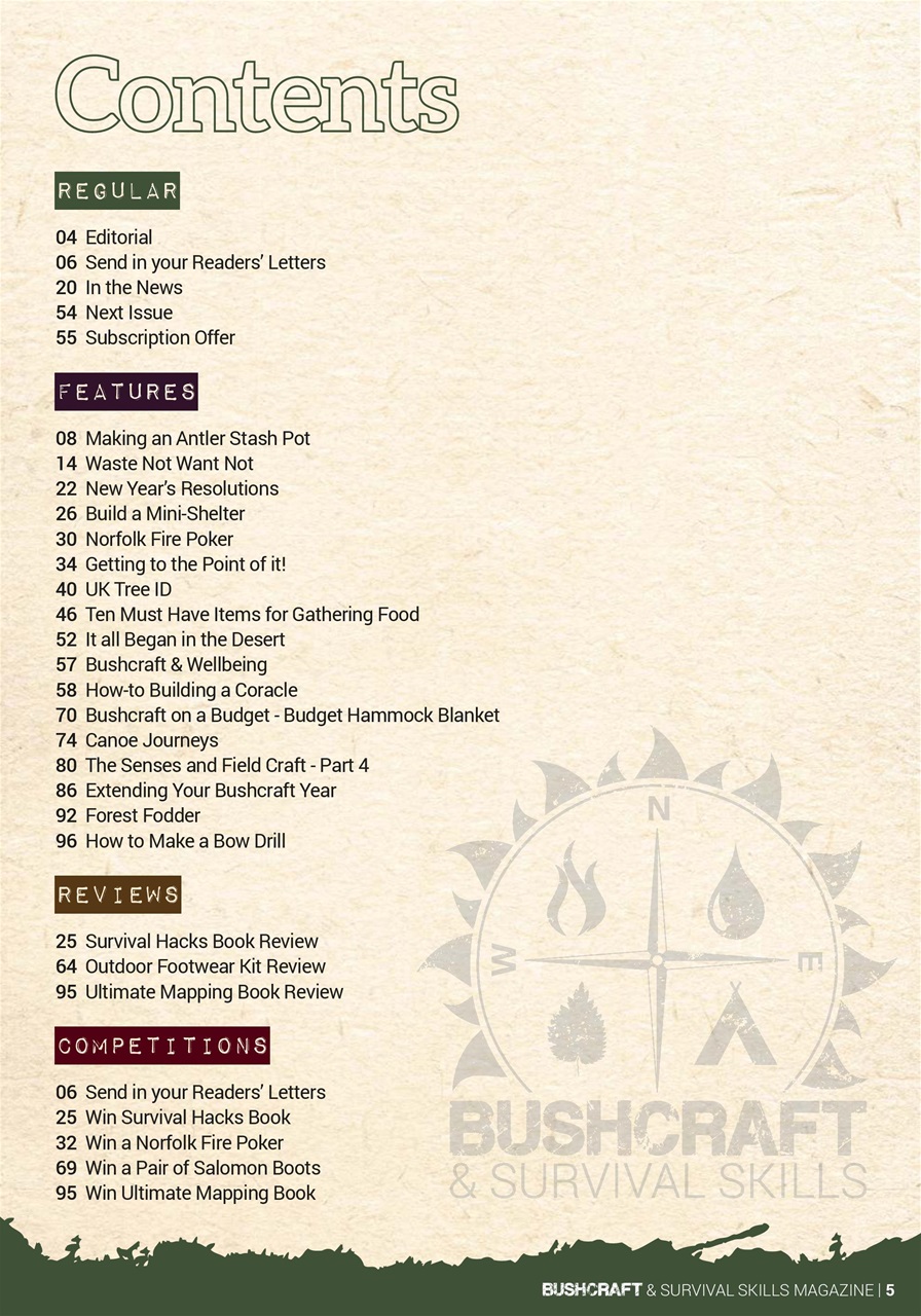Bushcraft & Survival Skills Magazine Preview Pages