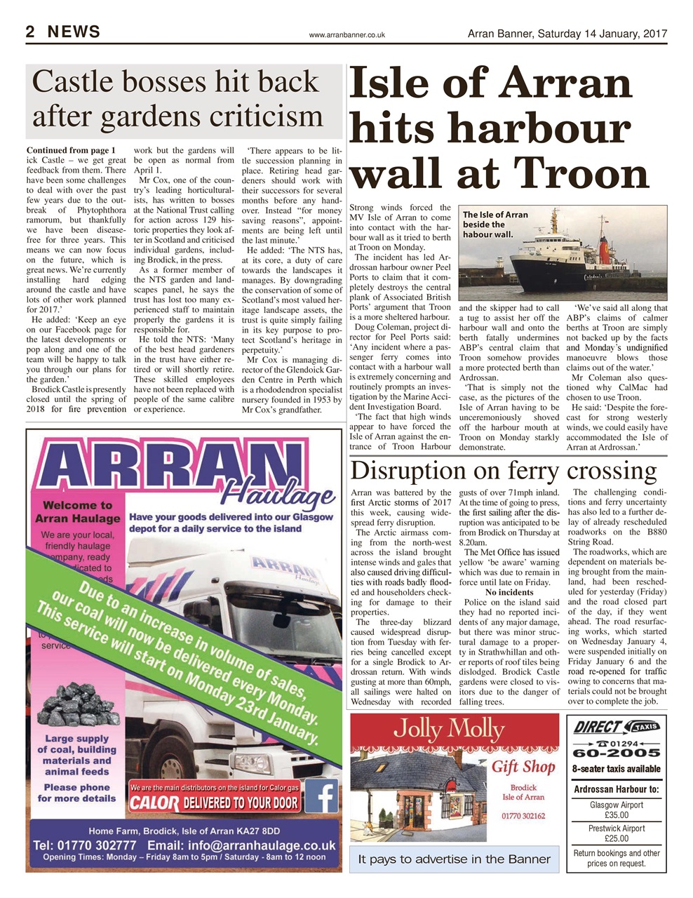 Arran Banner Preview Pages