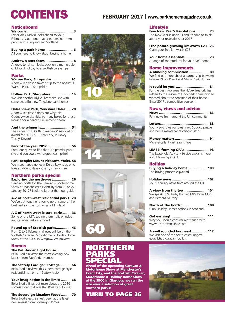 Park Home & Holiday Living Preview Pages