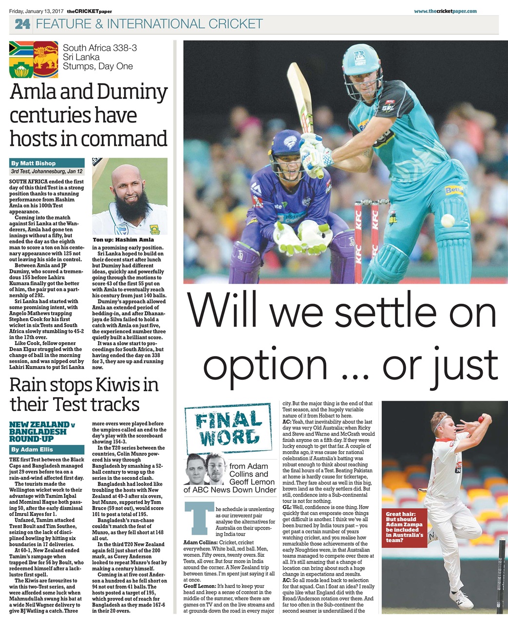 The Cricket Paper Preview Pages